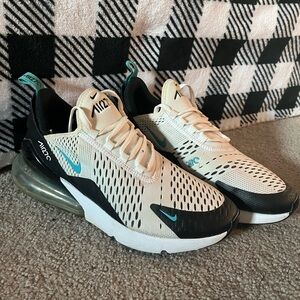 Nike Air Max 270 Men's Sneakers - Cream, Black & Teal